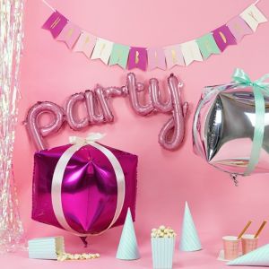 Folienballon Party rosa
