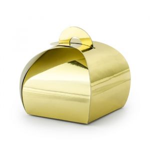 Bedankdoosjes goudfolie (10st) product