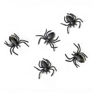 Decoratie spinnen zwart (10st)