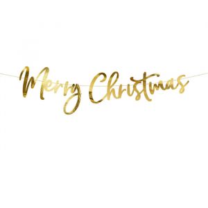 Goldene Girlande „Frohe Weihnachten“