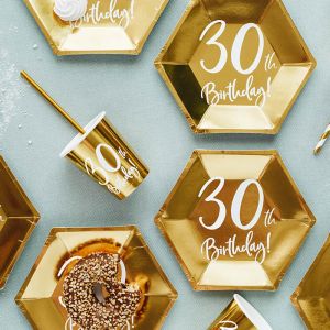 Goldteller zum 30. Geburtstag (6 Stück)
