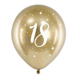 Ballons 18 Jahre gold (6Stk)