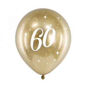 Ballons 60 Jahre Gold (6Stk)