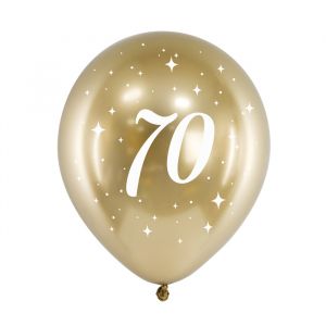Ballons 70 Jahre Gold (6Stk)