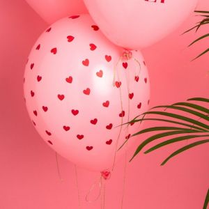 Luftballons mit süßen Herzen (6 Stück)
