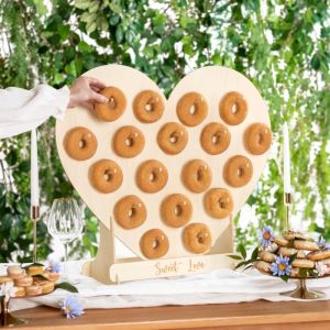 Donut Wand Herz aus Holz