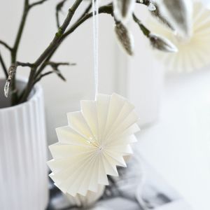 Ornamente Papierfächer off white (10pcs) Delight Department