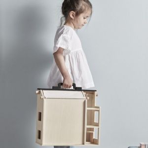 Hölzernes Puppenhaus mit Möbeln Aiden Kids Concept