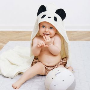 Baby Badeumhang Albert Panda Creme Liewood