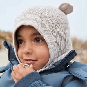 Liewood Mütze mit Halswärmer Hanibal Herr Bär sandfarben (3-4 Jahre)
