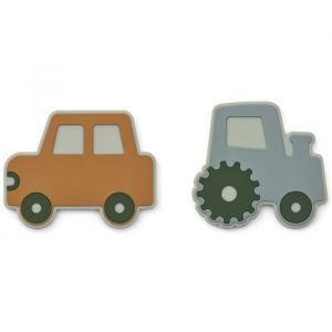 Liewood Beißspielzeug Gia Vehicles blue fog mix (2pcs)