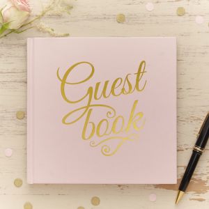 Pastel Perfection Gastenboek lichtroze-goud Ginger Ray 