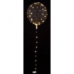 Transparenter Orbz Ballon mit LED Lichtern (45cm)