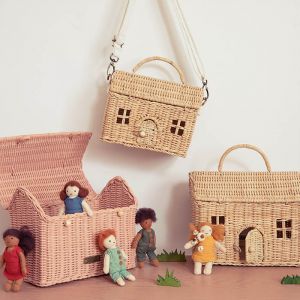 Tragbares Puppenhaus Casa Bag Stroh Olli Ella