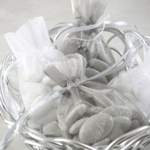 Elegante weiße Dankeschön-Taschen (10 Stück)