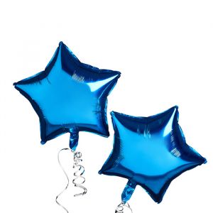 Folie ballonen Ster Blauw (2st) Hootyballoo