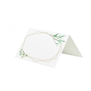Tischkarten mit geometrischem Grün (10 Stück) Hootyballoo