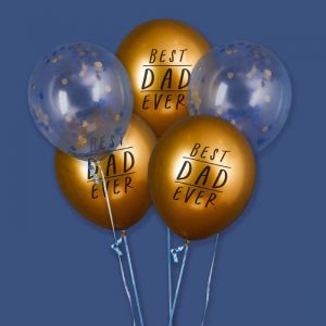 Ballons mischen Bester Vater aller Zeiten (5 Stk.) Hootyballoo