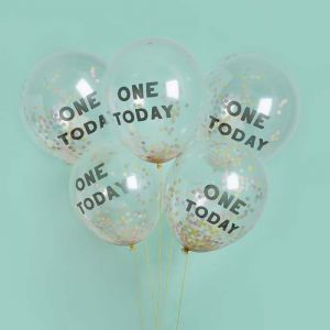 One Today Konfetti-Luftballons (5 Stück) Hootyballoo