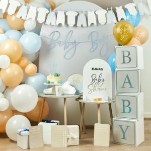 Babytragetuch für Jungen Blue Baby Shower Hootyballoo