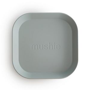 Mushie & Co quadratische Teller Sage (2 Stück)