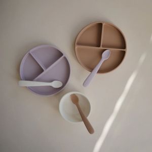 Mushie & Co Silikonteller Soft Lilac