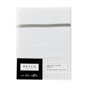 Meyco Bettlaken paspeliert grau (75x100cm)