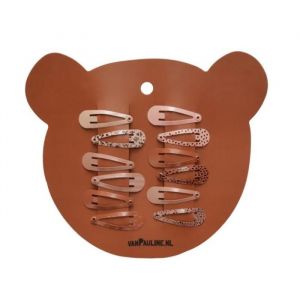 Bear Stripes & Moon Haarspangen 3 cm (12 Stück) von Pauline