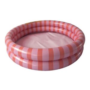 Swim Essentials Aufblasbarer Pool orange rosa gestreift 100cm