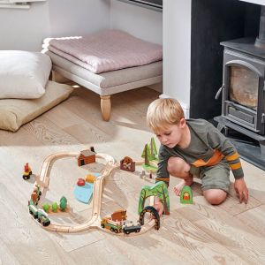 Holzeisenbahn-Set Tender Leaf Toys