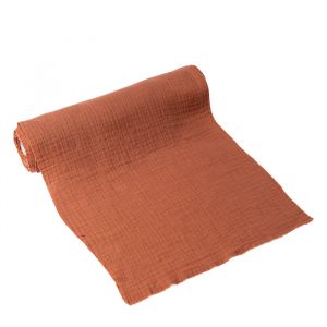 Terrakotta-Tischläufer aus Baumwolle