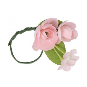Servetringen bloemen roze (5st)