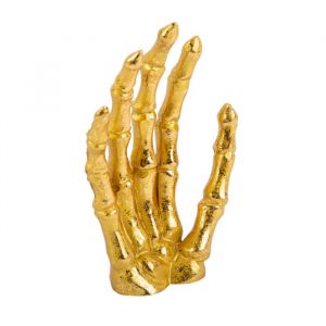 Tischdekoration Skelett Hand Gold
