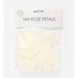 Rosenblütenblätter Creme (144 Stück)