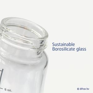 Difrax S-Flasche Glas 250ml weiß