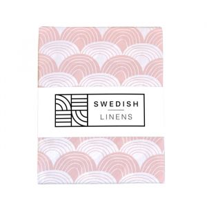 Hoeslaken ledikant Rainbows nudy pink Swedish Linens