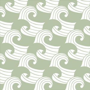 Spannbetttuch Wiege Waves salbeigrün Swedish Linens