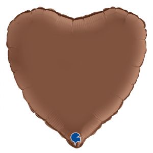 Schokoladenfolienballon in Herzform aus Satin (45 cm)