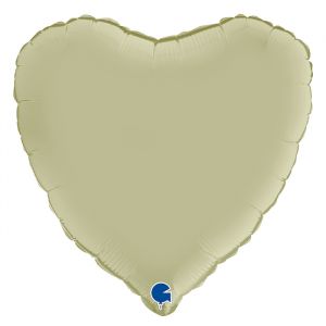 Folienballon Satin Herz Olivgrün (45cm)