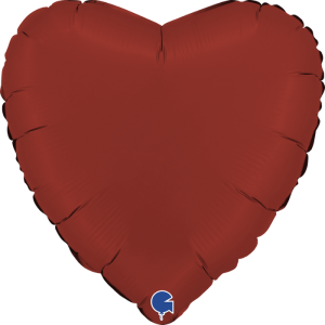 Folienballon Satin Herz rot (45cm)