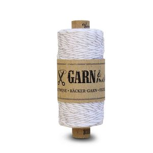 Bakers twine Sparkle Zilver-Wit (45m)