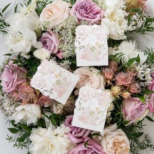Dankeschön-Boxen mit Blumenmuster (10 Stück)