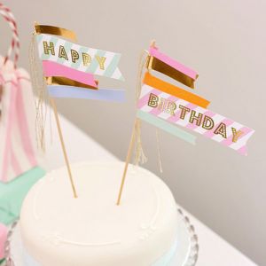 Kuchenaufsatz-Set „Happy Birthday“
