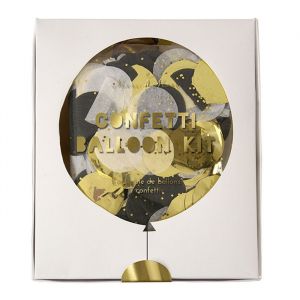 Ballon Set Shine Schwarz - Gold (8Stk.)