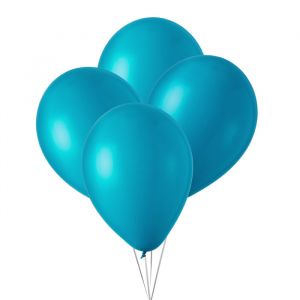 Metallic ballonnen turquoise (10st) 