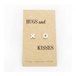 Hugs and Kisses zilveren oorbellen
