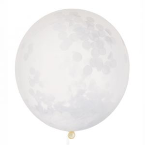 Mega Konfetti Ballon weiß 60cm House of Gia
