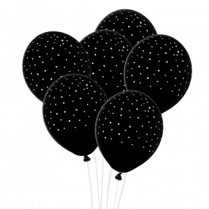 Ballons handgezeichnete Punkte schwarz und weiß House of Gia