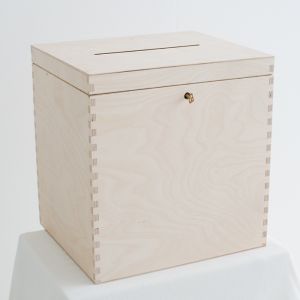 Briefumschlagbox aus Holz mit Schloss groß