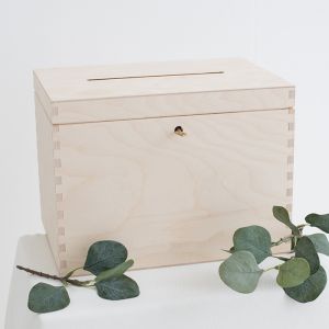Briefumschlagbox aus Holz mit Schloss klein